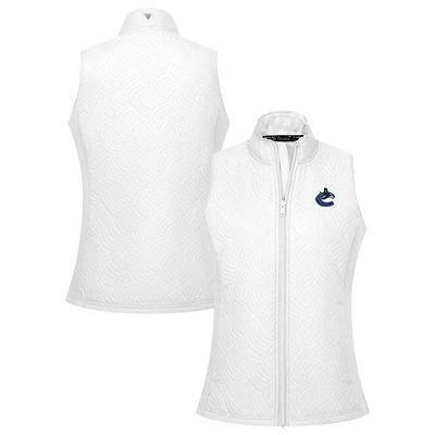 Women's Levelwear White Vancouver Canucks Sandra Full-Zip Vest