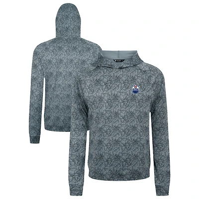 Men's Levelwear Gray Edmonton Oilers Albatross Raglan Pullover Hoodie