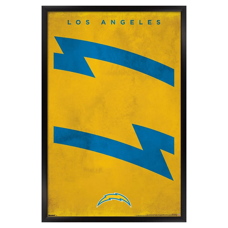 Los Angeles Chargers 24" x 36" Framed Poster
