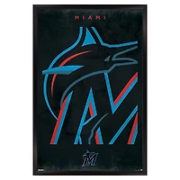 Miami Marlins 24" x 36" Framed Poster