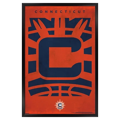 Connecticut Sun 24" x 36" Framed Poster