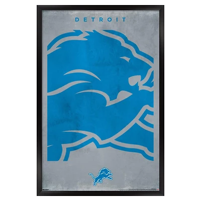 Detroit Lions 24" x 36" Framed Poster
