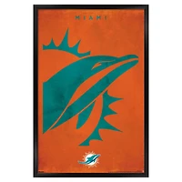 Miami Dolphins 24" x 36" Framed Poster