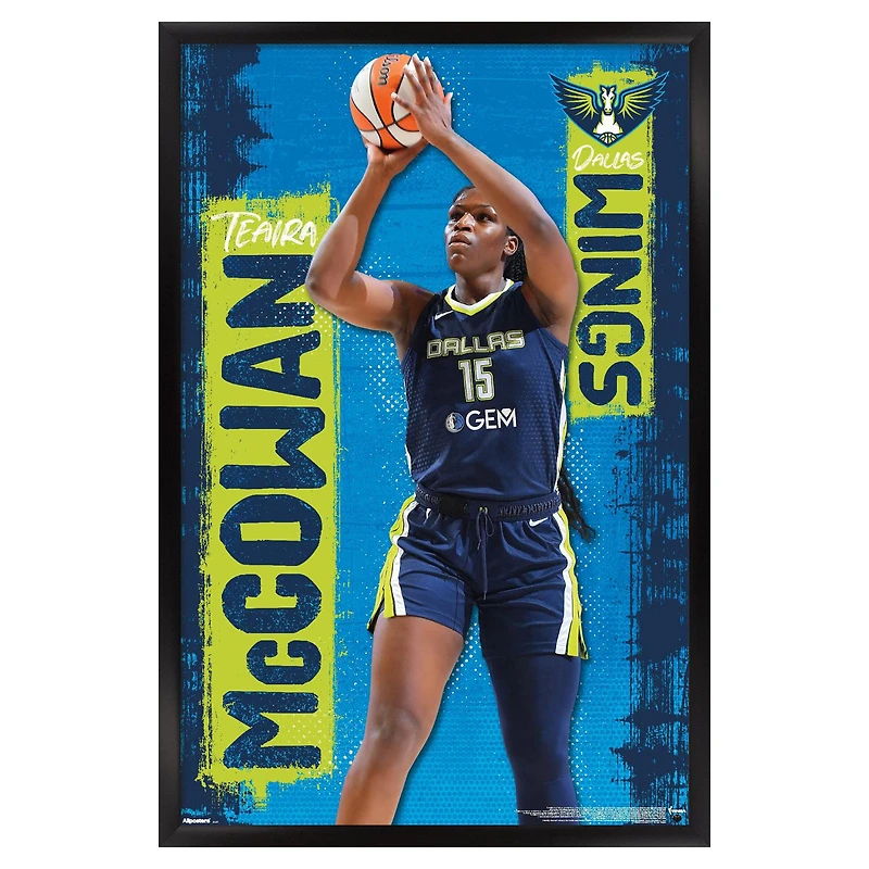 Teaira McCowan Dallas Wings 24" x 36" Framed Player Poster