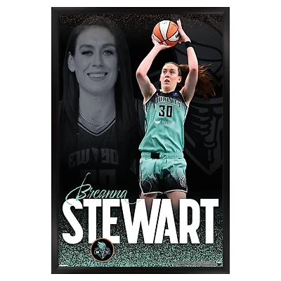 Breanna Stewart New York Liberty 24" x 36" Framed Player Poster