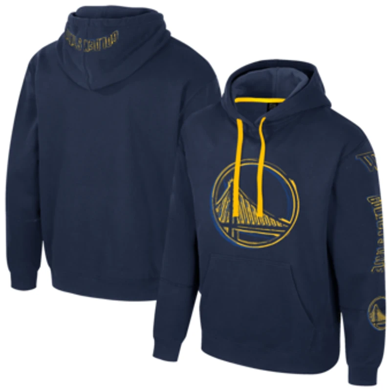 Unisex Stadium Essentials Navy Golden State Warriors Elementized Pullover Hoodie