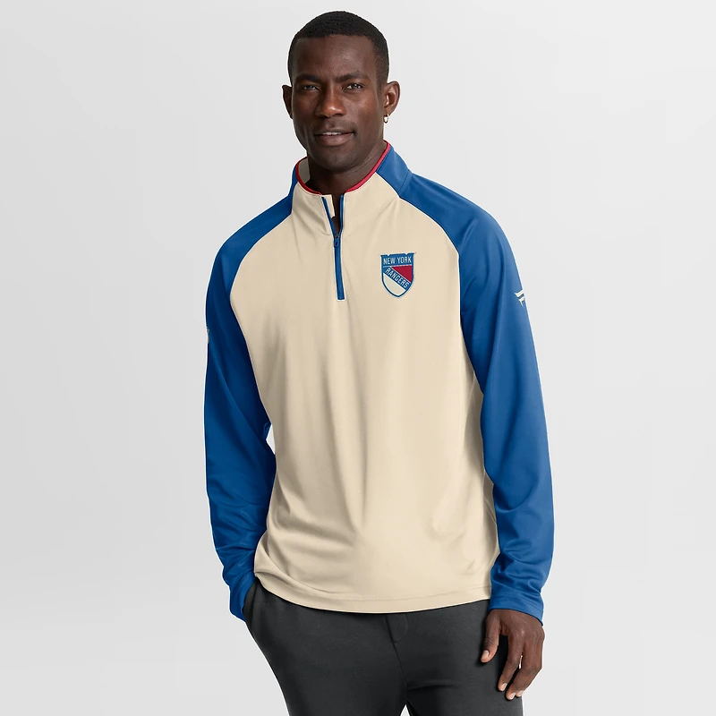 Men's Fanatics Natural New York Rangers 2026 NHL Winter Classic Authentic Pro Quarter-Zip