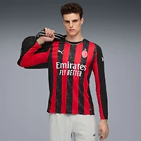 Men's Puma  Red AC Milan 2025/26 Home Replica Long Sleeve Jersey