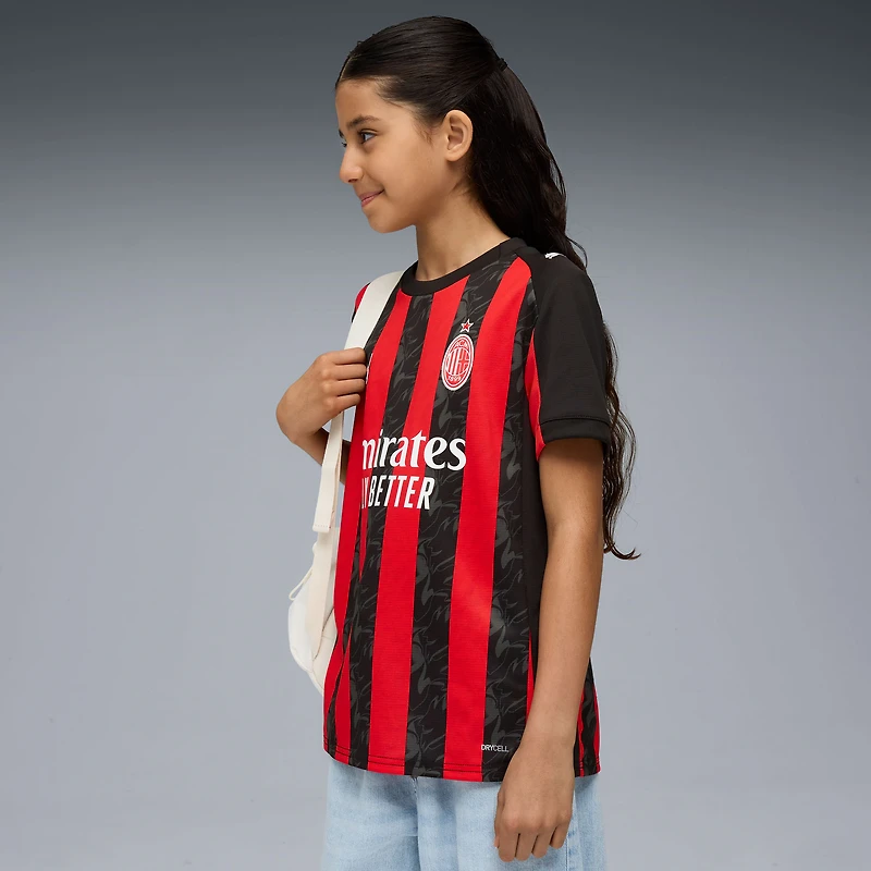 Youth Puma Red AC Milan 2025/26 Home Replica Jersey