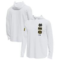 Men's Under Armour White Notre Dame Fighting Irish Freedom Collection Tech Stretch Raglan Hoodie
