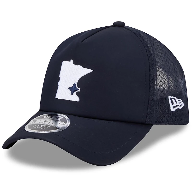 Men's New Era Navy Minnesota Twins 2026 Batting Practice Alternate Apex 9FORTY Adjustable Hat