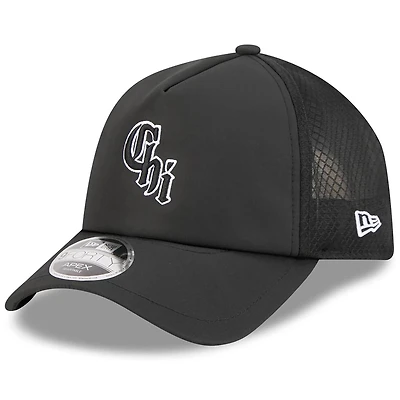 Men's New Era Black Chicago White Sox 2026 Batting Practice Alternate Apex 9FORTY Adjustable Hat