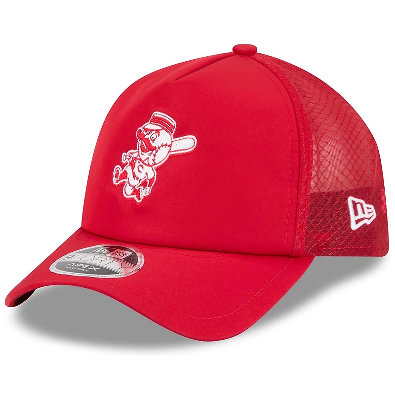 Men's New Era Red Cincinnati Reds 2026 Batting Practice Alternate Apex 9FORTY Adjustable Hat