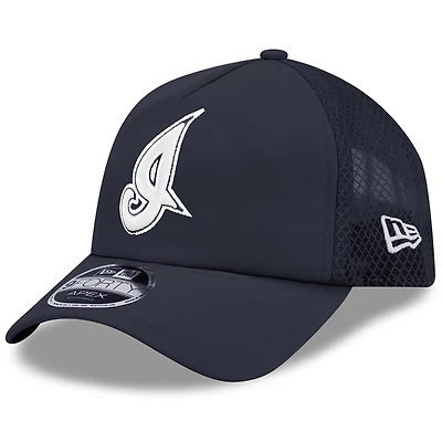 Men's New Era Navy Cleveland Indians 2026 Batting Practice Alternate Apex 9FORTY Adjustable Hat