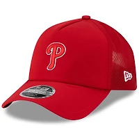 Men's New Era Philadelphia Phillies 2026 Batting Practice Apex 9FORTY Adjustable Trucker Hat