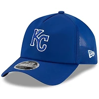 Men's New Era Royal Kansas City Royals 2026 Batting Practice Apex 9FORTY Adjustable Trucker Hat