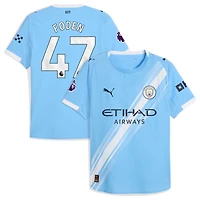 Men's Puma Phil Foden Sky Blue Manchester City 2025/26 Home Authentic Player Jersey