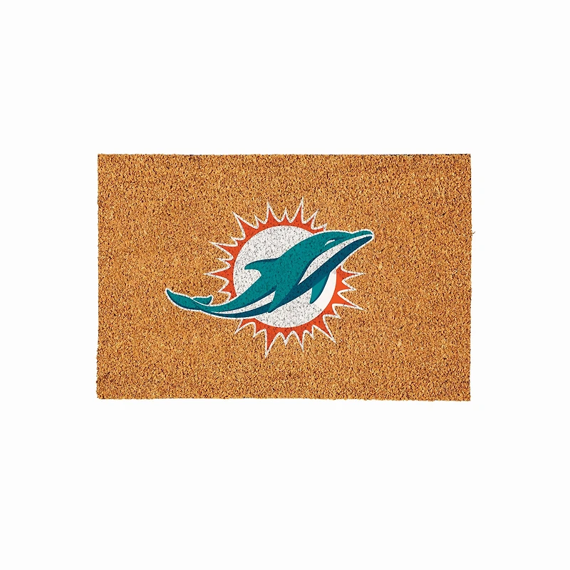 Miami Dolphins 24" x 36" Outdoor Team Logo Coir Mat