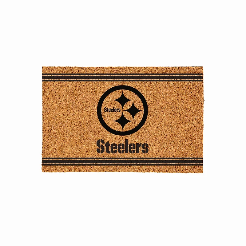 Pittsburgh Steelers 24" x 36" Outdoor Monochrome Team Logo Coir Mat
