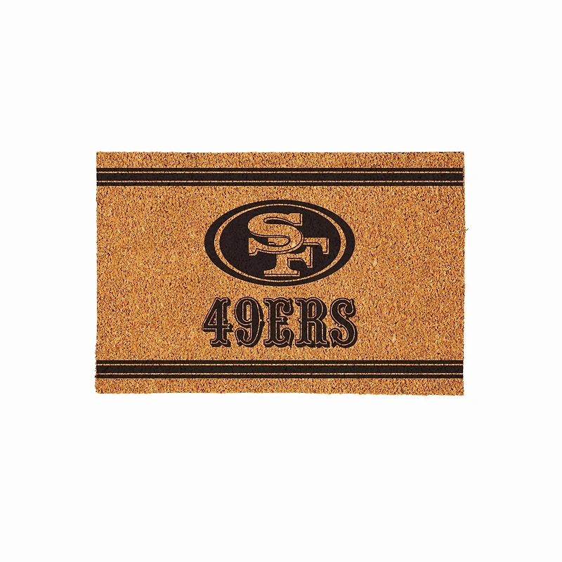 San Francisco 49ers 24" x 36" Outdoor Monochrome Team Logo Coir Mat