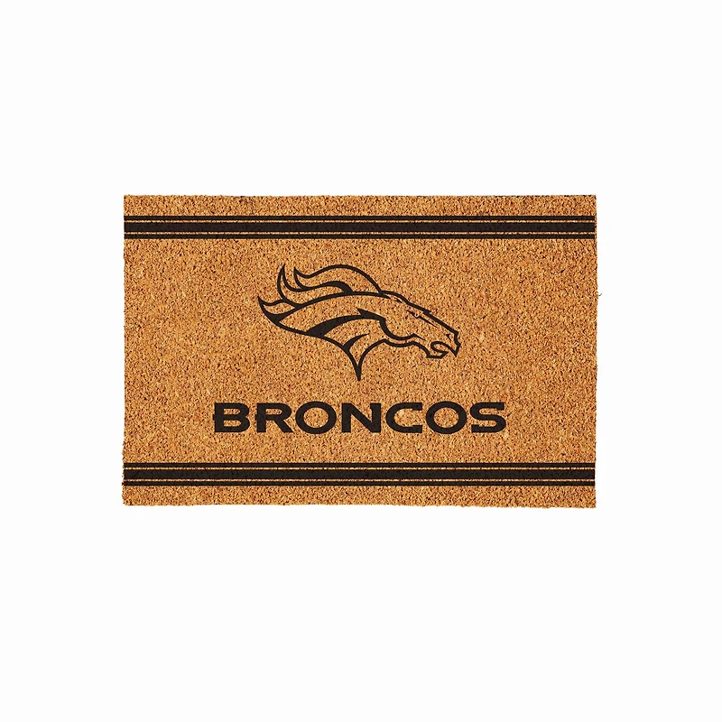 Denver Broncos 24" x 36" Outdoor Monochrome Team Logo Coir Mat