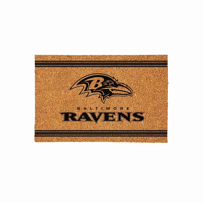 Baltimore Ravens 24" x 36" Outdoor Monochrome Team Logo Coir Mat
