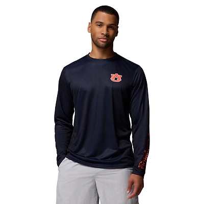 Men's Columbia  Navy Auburn Tigers PHG Terminal Shot Long Sleeve T-Shirt