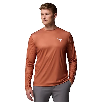 Men's Columbia  Texas Orange Longhorns PHG Terminal Shot 3-Hit Long Sleeve T-Shirt