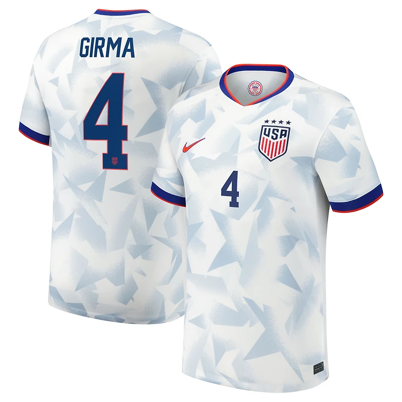Men's Nike Naomi Girma White USWNT 2025 Home Replica Player Jersey