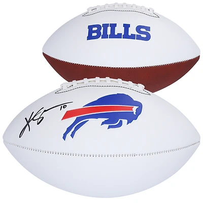Khalil Shakir Buffalo Bills Autographed Franklin White Panel Football