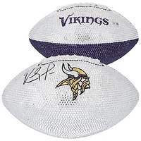 Randy Moss Minnesota Vikings Autographed Swarovski Crystal White Panel Football - Art by Rock On Sports