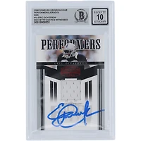 Eric Dickerson Los Angeles Raiders Autographed 2006 Donruss Gridiron Gear Performers Jersey GU Relic Red #PR-15 Beckett Fanatics Witnessed Authenticated 10 Card