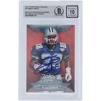 Emmitt Smith Dallas Cowboys Autographed 2012 Topps Triple Threads #22 #/989 Beckett Fanatics Witnessed Authenticated 10 Card