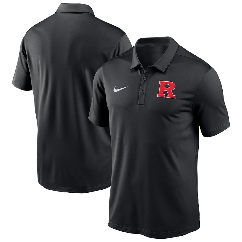 Men's Nike Black Rutgers Scarlet Knights Performance Victory Solid Polo