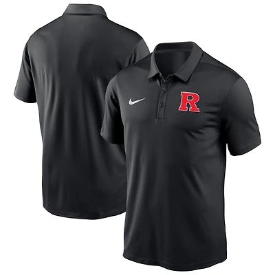 Men's Nike Black Rutgers Scarlet Knights Performance Victory Solid Polo
