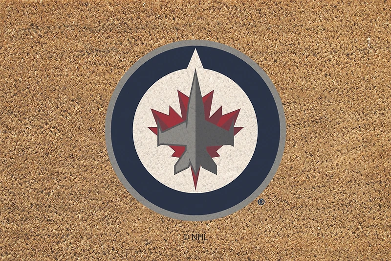 Winnipeg Jets 24" x 36" Outdoor Team Logo Coir Mat