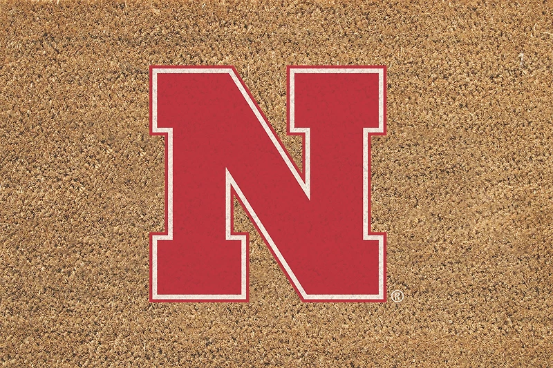 Nebraska Huskers 24" x 36" Outdoor Team Logo Coir Mat