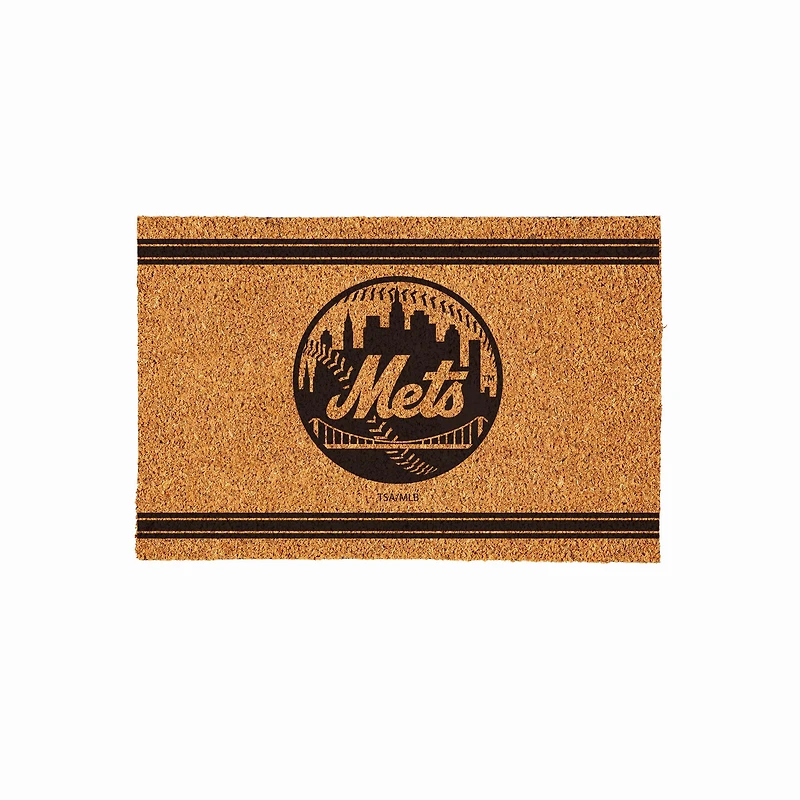New York Mets 24" x 36" Outdoor Monochrome Team Logo Coir Mat