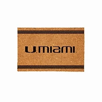 Miami Hurricanes 24" x 36" Outdoor Monochrome Team Logo Coir Mat