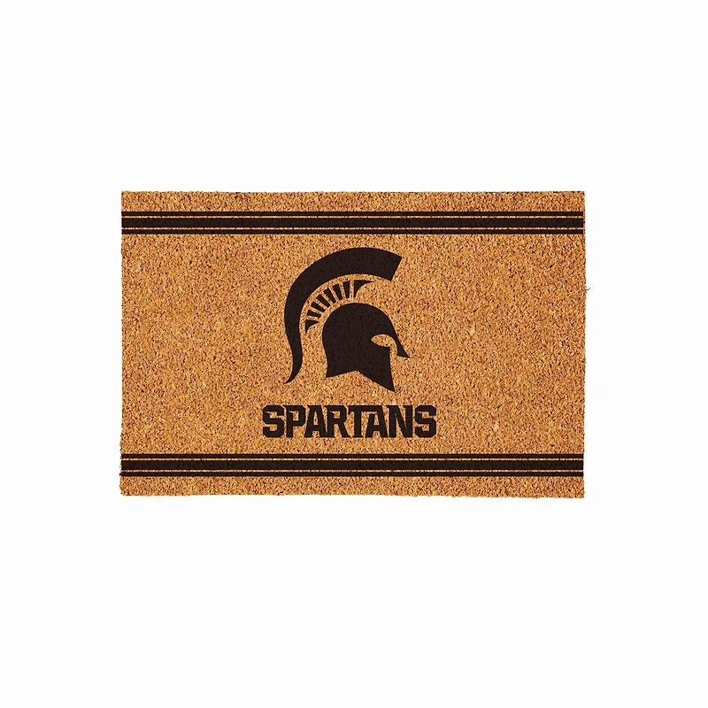 Michigan State Spartans 24" x 36" Outdoor Monochrome Team Logo Coir Mat