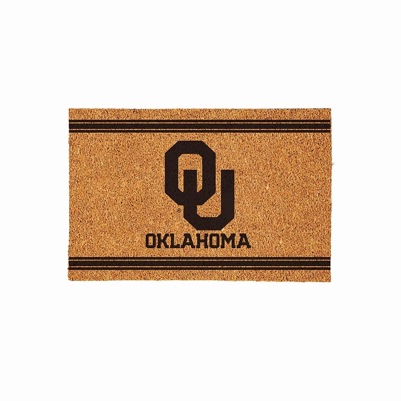 Oklahoma Sooners 24" x 36" Outdoor Monochrome Team Logo Coir Mat