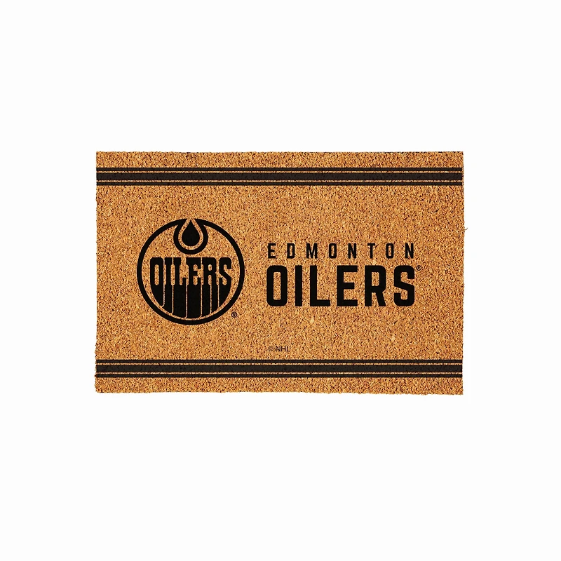 Edmonton Oilers 24" x 36" Outdoor Monochrome Team Logo Coir Mat