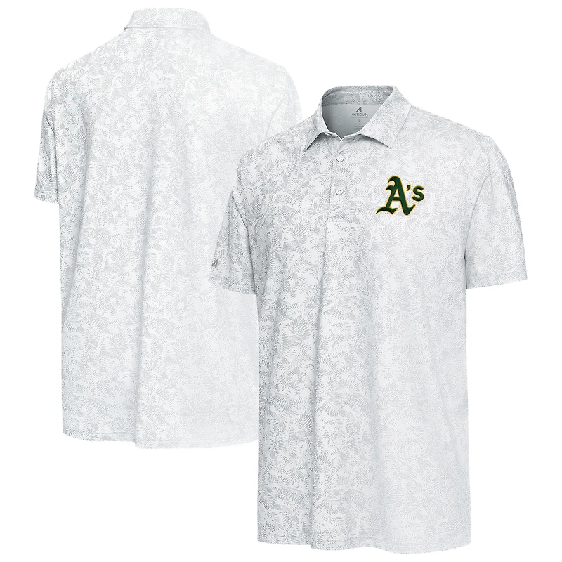 Men's Antigua White Athletics Lush Polo