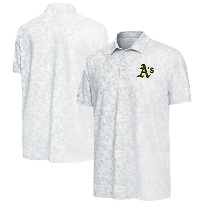 Men's Antigua White Athletics Lush Polo