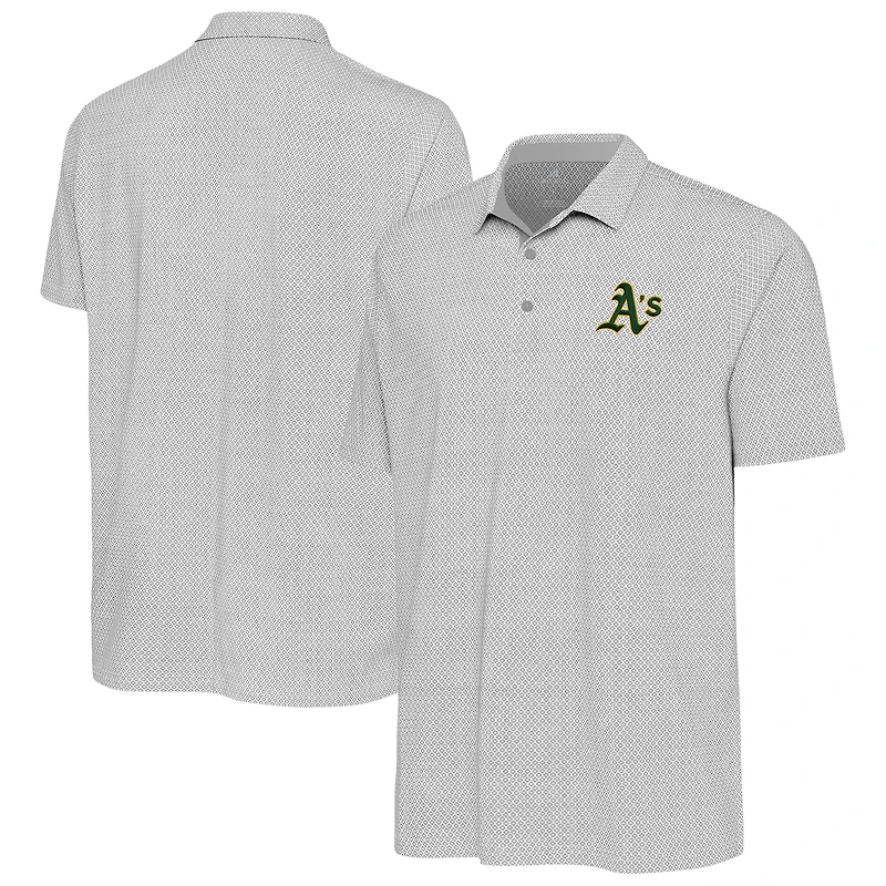 Men's Antigua Gray/White Athletics Intersect Polo