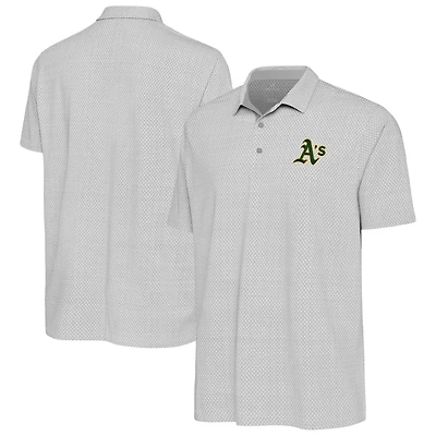Men's Antigua Gray/White Athletics Intersect Polo