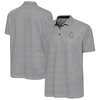 Men's Antigua Black/White Chicago White Sox Intersect Polo