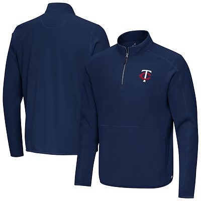 Men's Antigua Navy Minnesota Twins Step Up Quarter-Zip Pullover