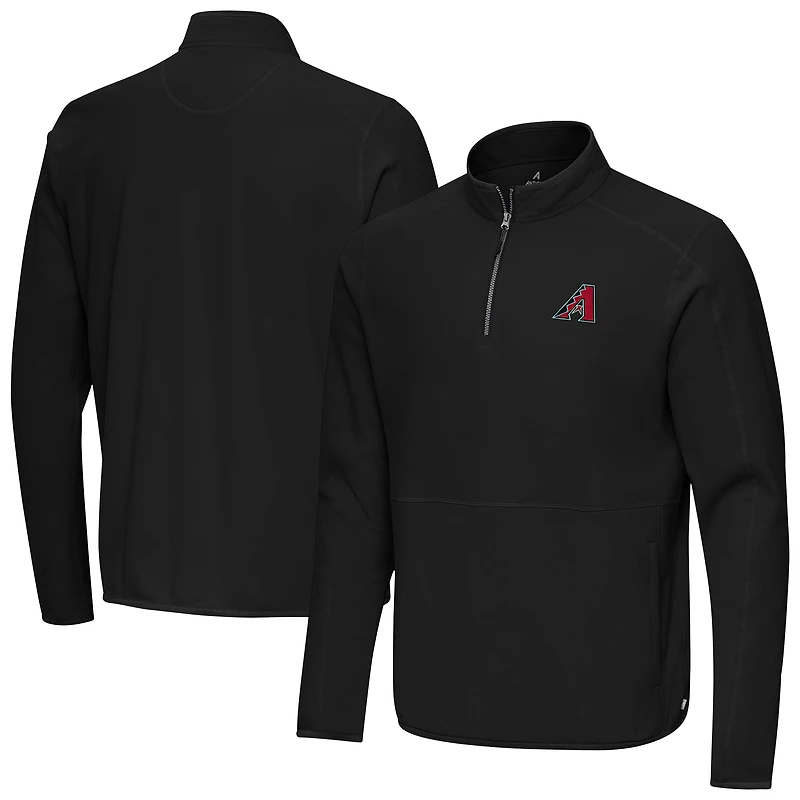 Men's Antigua Black Arizona Diamondbacks Step Up Quarter-Zip Pullover
