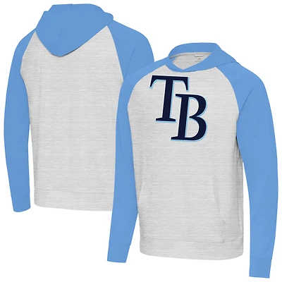 Men's Antigua Powder Blue/Gray Tampa Bay Rays Urgent Pullover Hoodie
